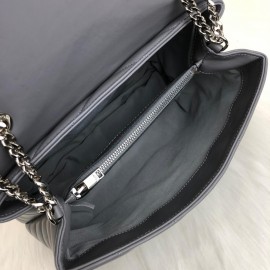 Yves Saint Laurent (ysl) Gray Loulou Large Silver