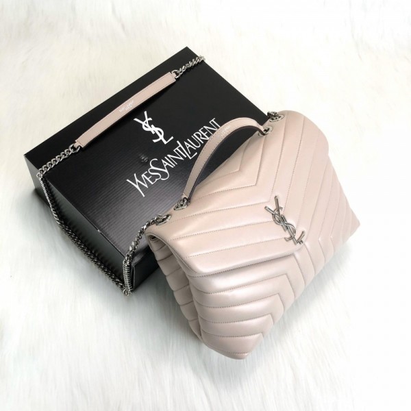 Yves Saint Laurent (ysl) Cream Loulou Large Silver