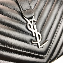 Yves Saint Laurent (ysl) Medium College Bag Silver