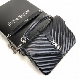 Yves Saint Laurent (ysl) Medium College Bag Silver