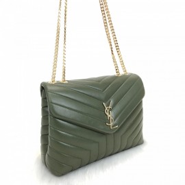 Yves Saint Laurent (ysl) Green Loulou Large Gold