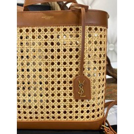 Ysl Beige straw brown tote bag