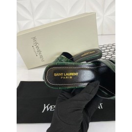 Yves Saint Laurent Tribute Flat Sandal Green