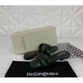 Yves Saint Laurent Tribute Flat Sandal Green