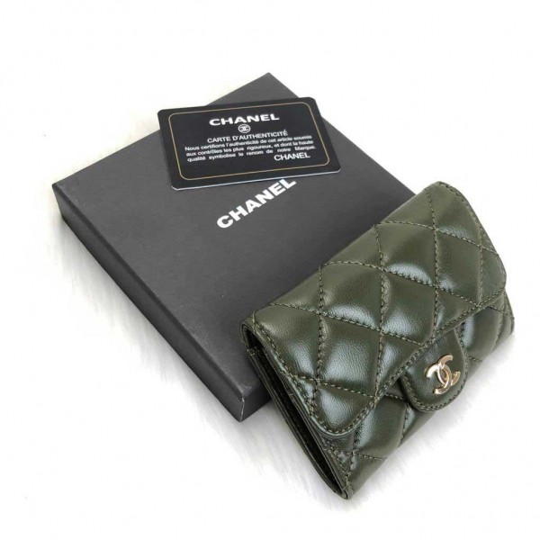 Chanel Flap Wallet Mini Green