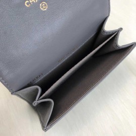 Chanel Flap Wallet Mini Grey