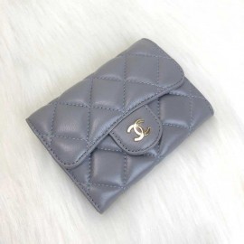 Chanel Flap Wallet Mini Grey