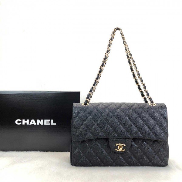 Chanel Jumbo Flap Bag Caviar (3,55) Gold