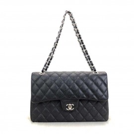 Chanel Jumbo Flap Bag Caviar (3,55) Silver