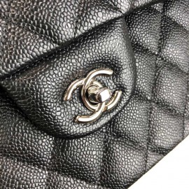 Chanel Jumbo Flap Bag Caviar (3,55) Silver